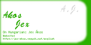 akos jex business card